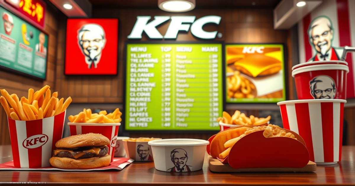 KFC Family Menu Menu With Prices For 2026