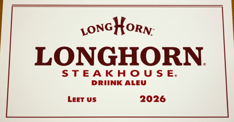 LongHorn Steakhouse Drink Menu With Prices For 2026