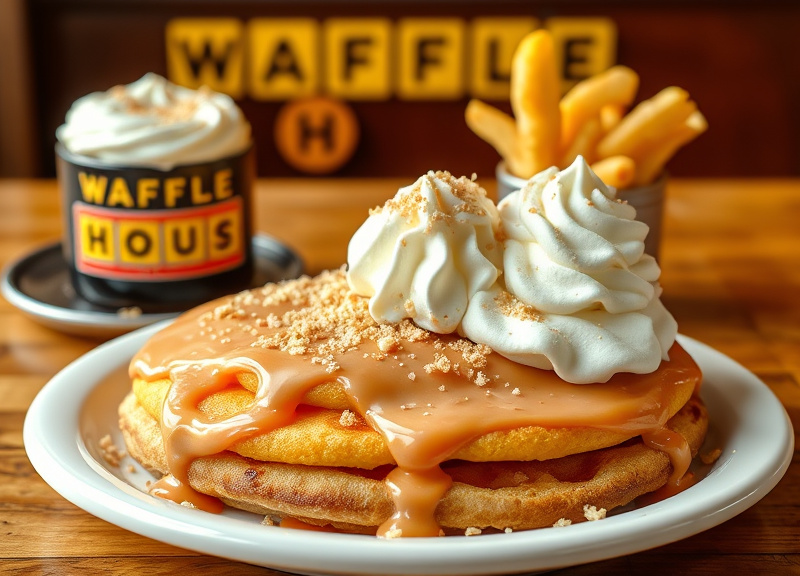 What are the most popular desserts on the Waffle House menu?